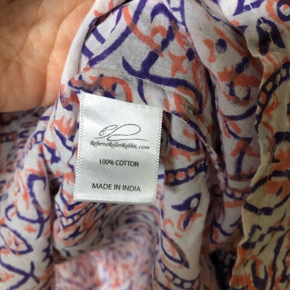 Roberta Roller Rabbit Embroidered Print Tunic Top XS - Picture 4 of 7